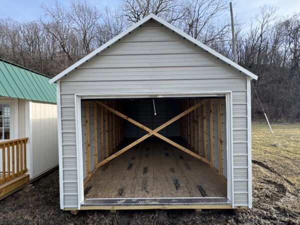 12x24 Value Garage Metal Lt. Stone White - Image 3